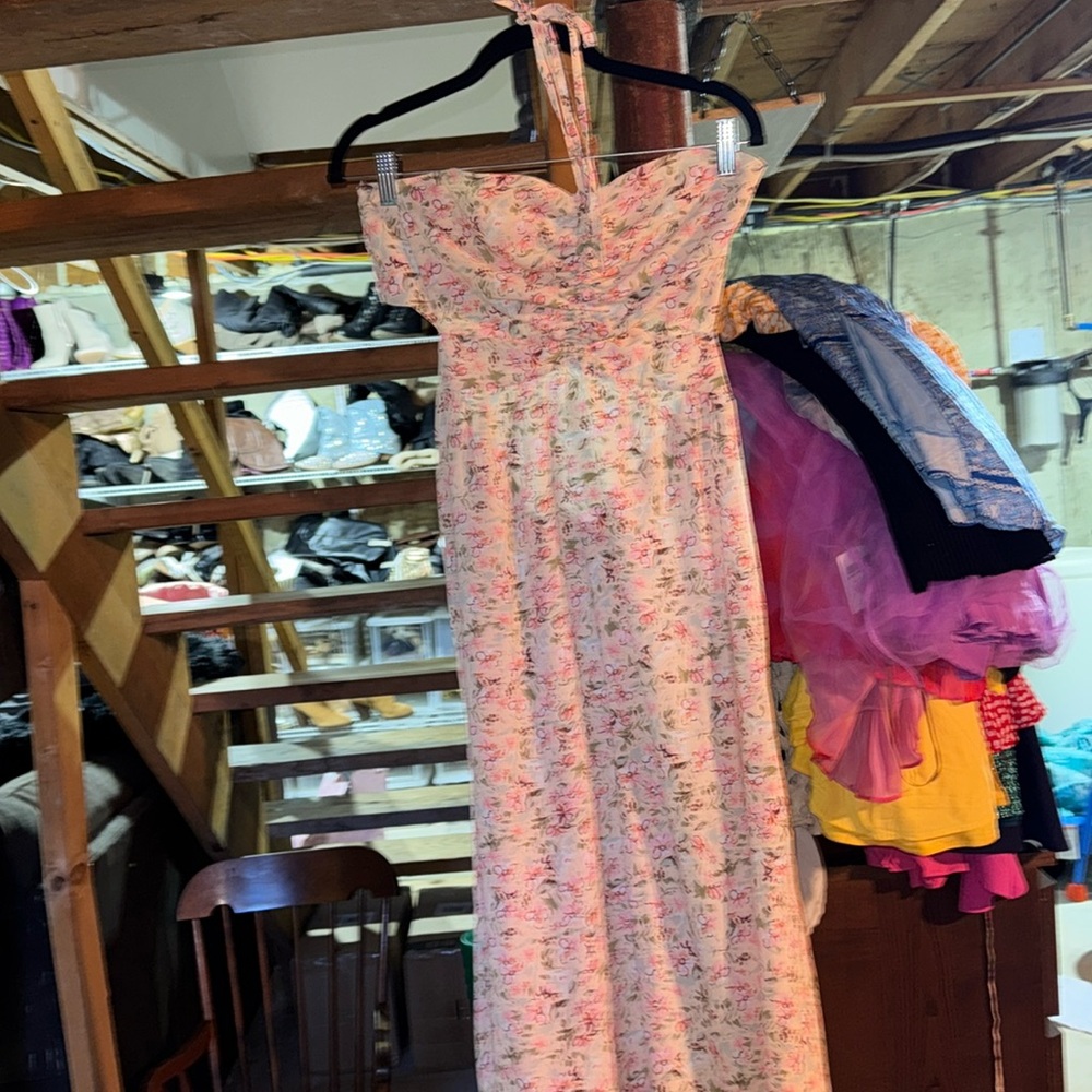 Floral halter dress